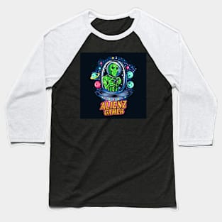 alien-riding-ufo-as-gamer-esport-logo Baseball T-Shirt